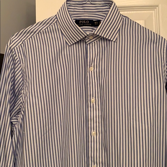 Ralph Lauren Blue and white striped button up - Picture 3 of 3
